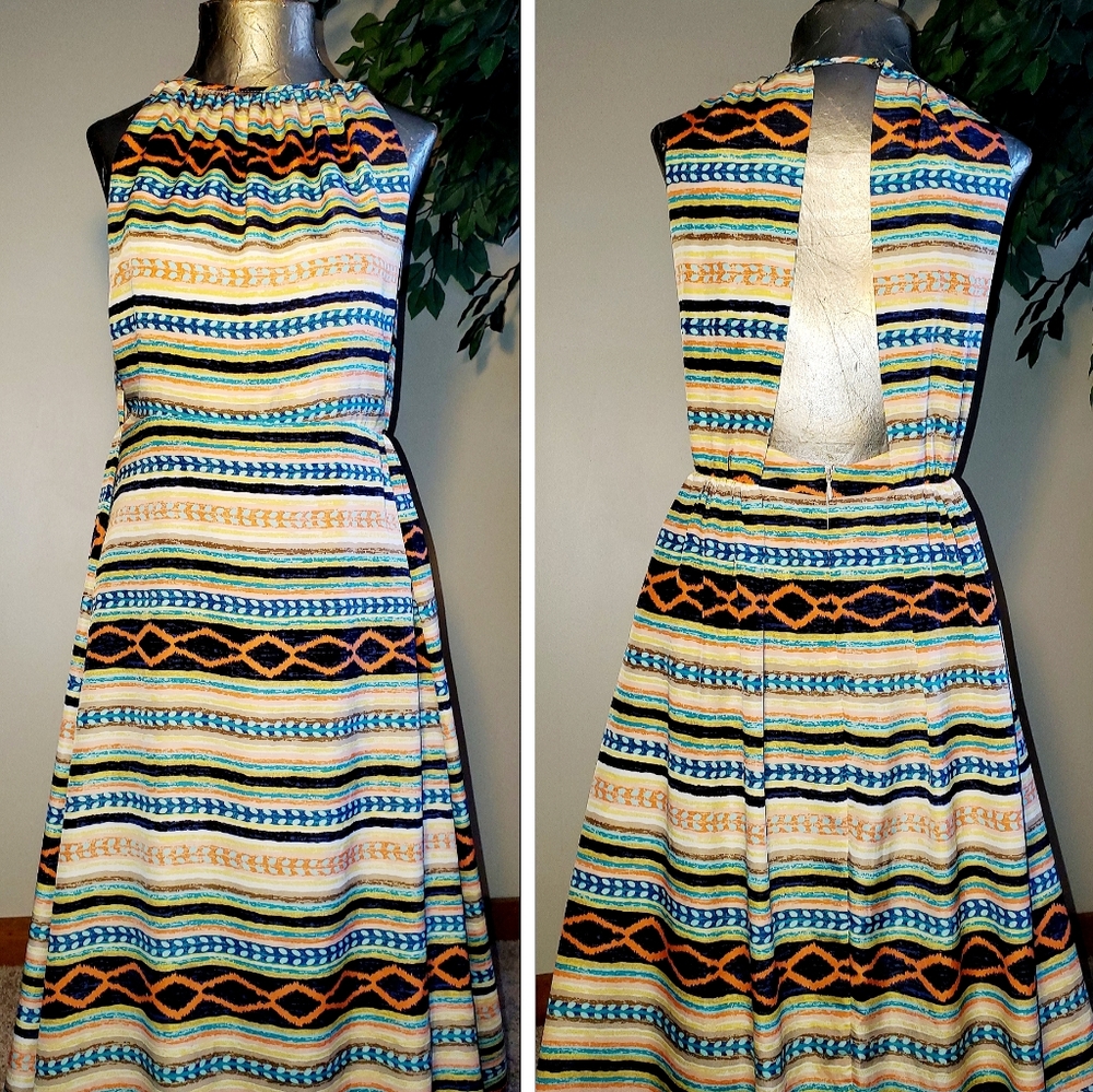 MM Couture Maxi Dress with Open Back Cutout